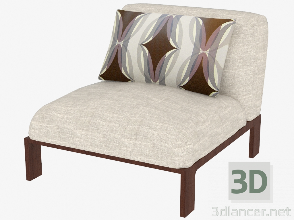 Modelo 3d Poltrona com almofada - preview