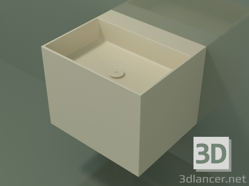 3d model Lavabo de pared (02UN33302, Bone C39, L 60, P 50, H 48 cm) - vista previa