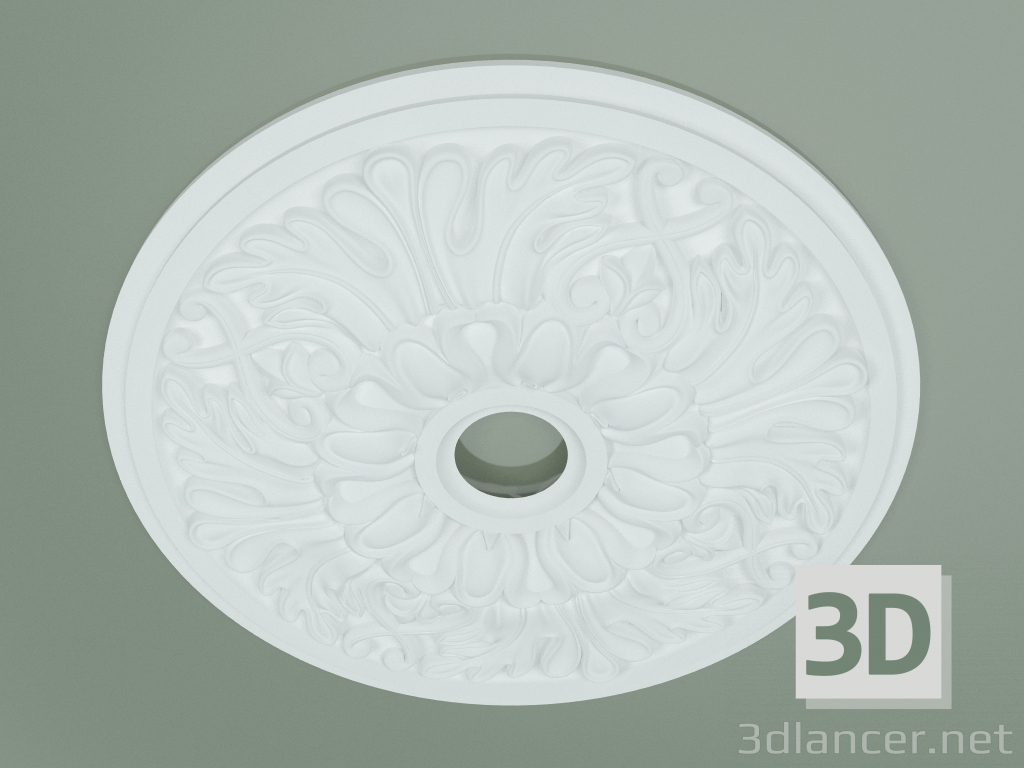 modello 3D Rosetta con ornamento RW025 - anteprima