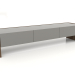 3d модель Тумба під TV, обробка шпоном горіха F, сірий глянсовий лак (189.6x45x40 см) – превью