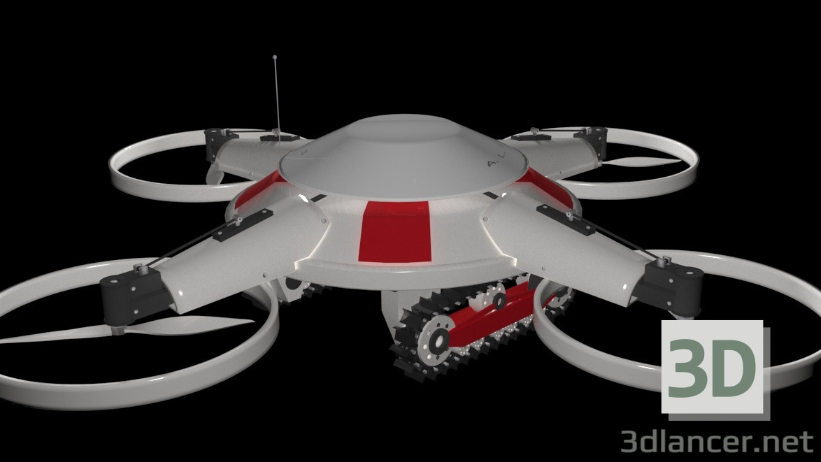 3D Modell Drohne - Vorschau