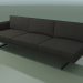 3d model End module 5246 (right armrest, H-legs, Walnut) - preview