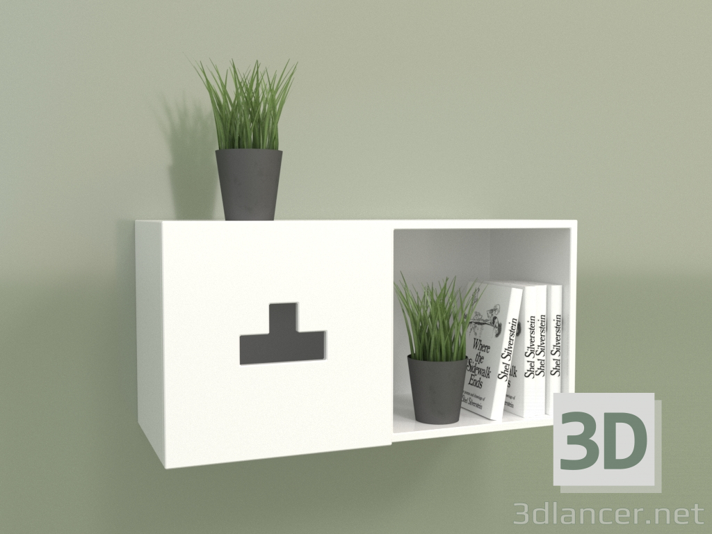 3d model Horizontal wall shelf-1 Tetris - preview