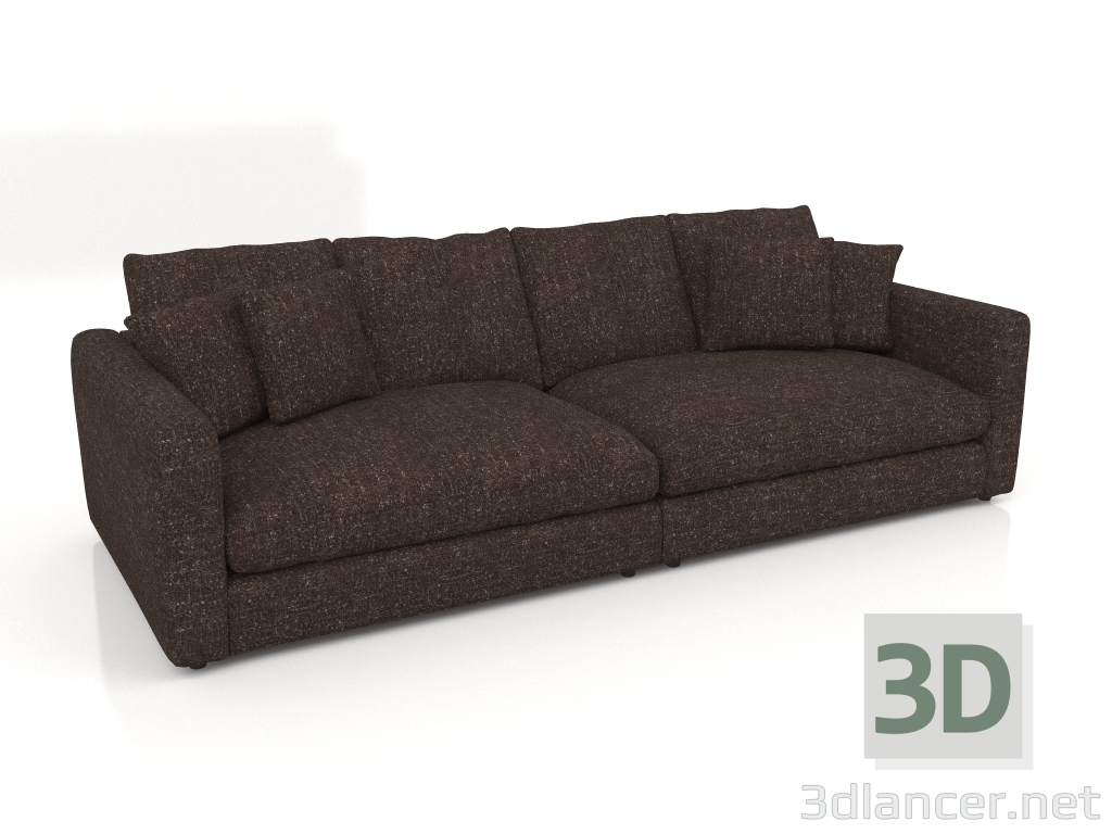 3d model Sofá 3 plazas Sense (Espresso) - vista previa