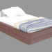 3d model Cama doble con el tema del mar - vista previa