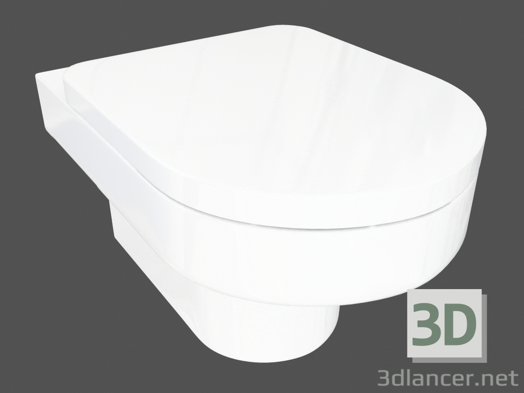 3d model Taza para inodoro suspendida Quattro (K63100) - vista previa