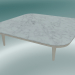 3d model Coffee table Fly (SC11, 120x120 N 32cm, White oiled oak base with honed Bianco Carrara marble table - preview