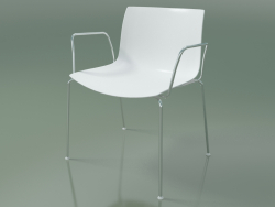 Silla 0201 (4 patas, con reposabrazos, polipropileno PO00401)