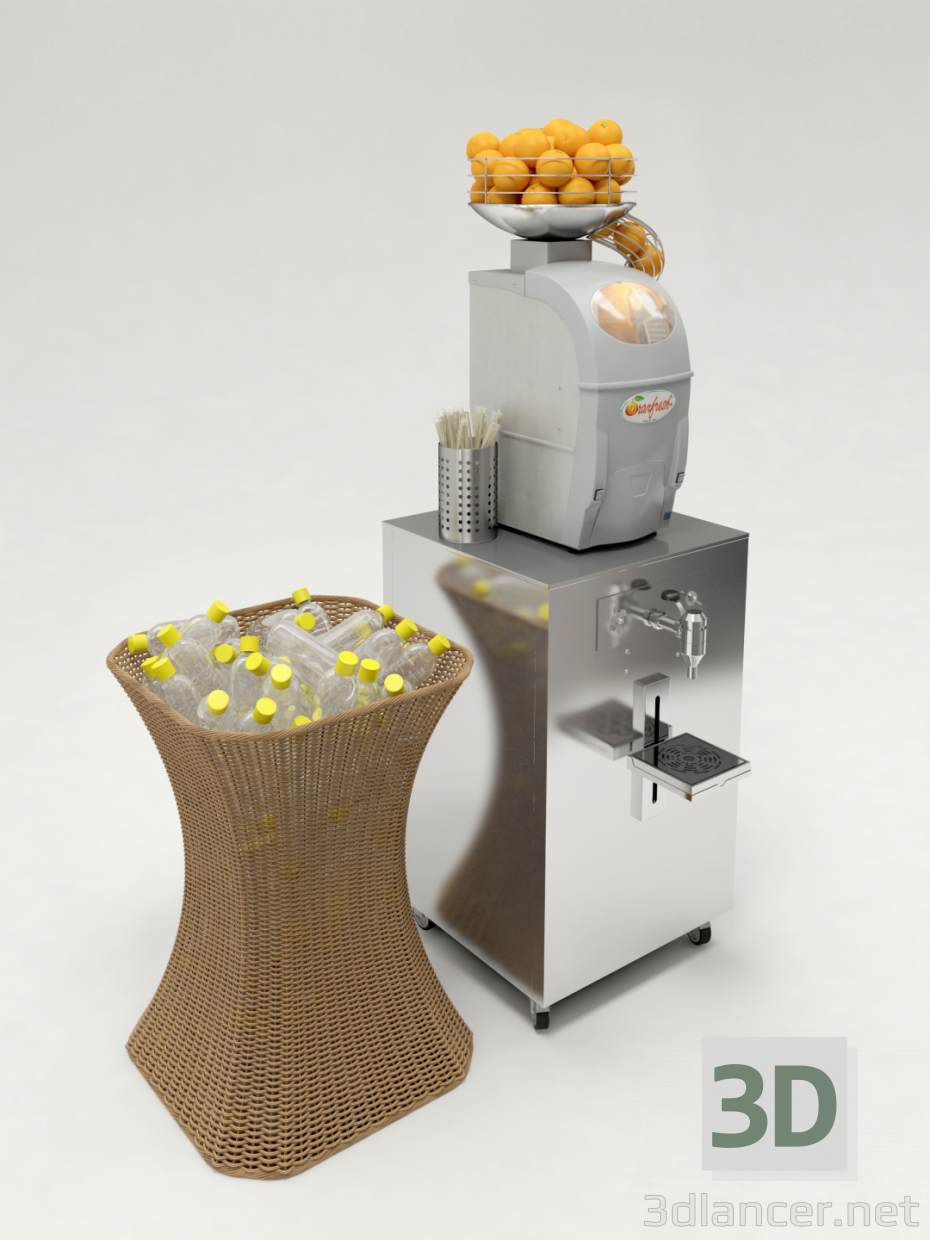 3d OranFresh HR SELF SERVICE SUPERMARKET Citrus Juicer model buy - render