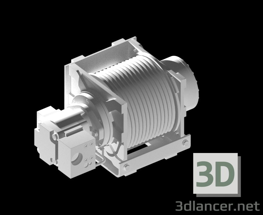 3d model cabrestante - vista previa