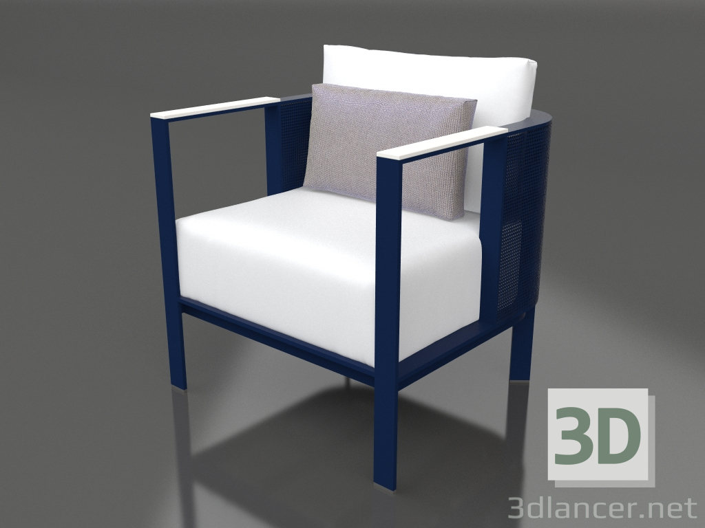 3d model Sillón club (azul noche) - vista previa