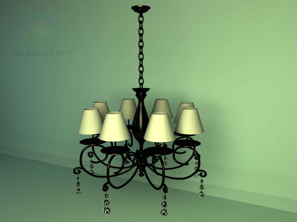 modello 3D Lampadario usuale - anteprima