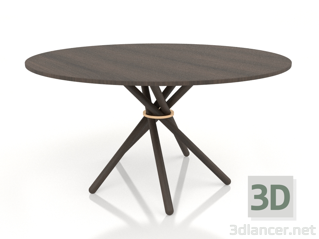 modèle 3D Table à manger Hector 140 (Chêne foncé, Chêne foncé) - preview