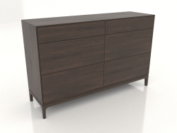 दराजों वाली छाती FARGO 1500x450x950 मिमी (गहरा ओक)