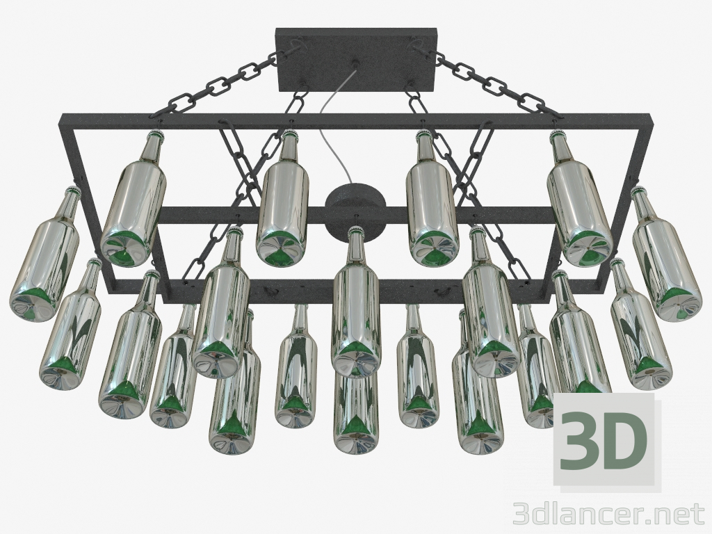 3d model Botellas de cerveza de Chandelier - vista previa