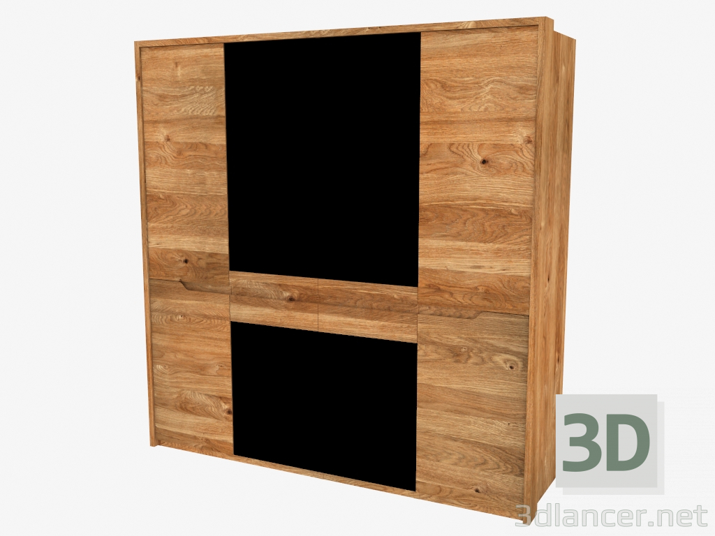 3D Modell Kleiderschrank (SE.1088-4.3 206x209x63cm) - Vorschau