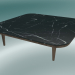 3d model Mesa de centro Fly (SC11, 120x120 N 32cm, base de roble ahumado aceitado con mesa de mármol Nero Mar - vista previa