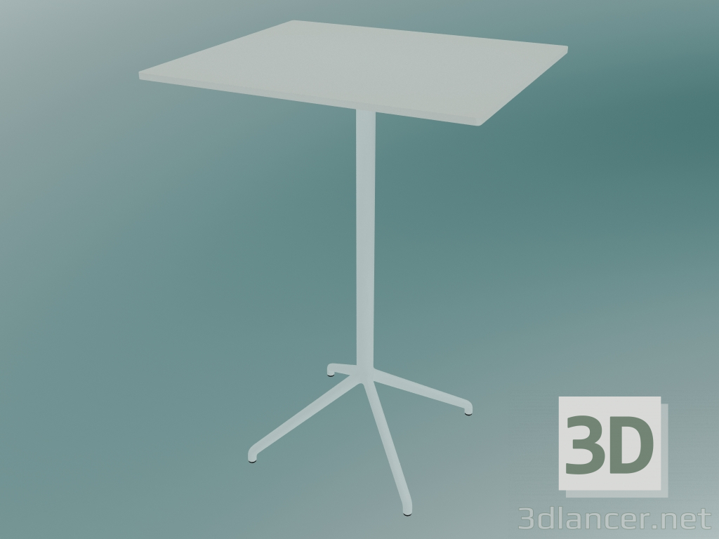 3d model Mesa de café Still (65x75 cm, H 105 cm, blanco) - vista previa