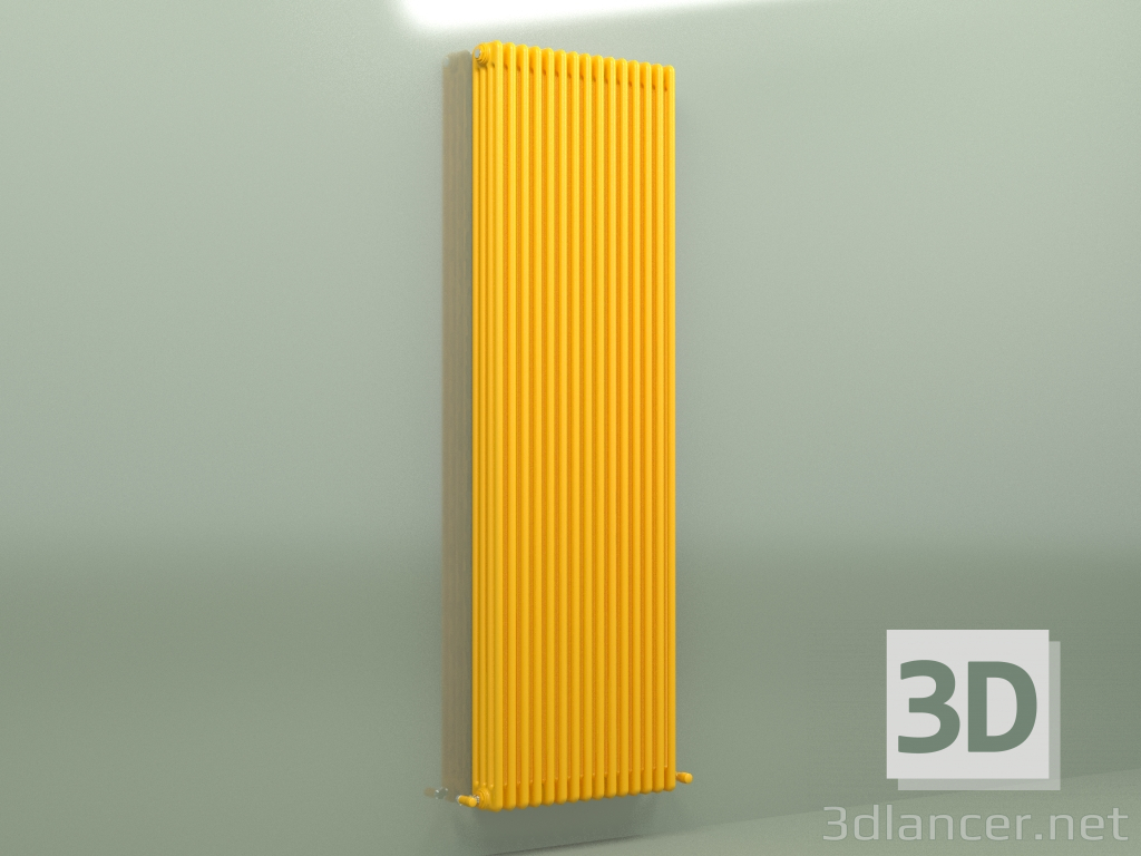 3d model Radiador TESI 4 (H 2200 15EL, Amarillo melón - RAL 1028) - vista previa