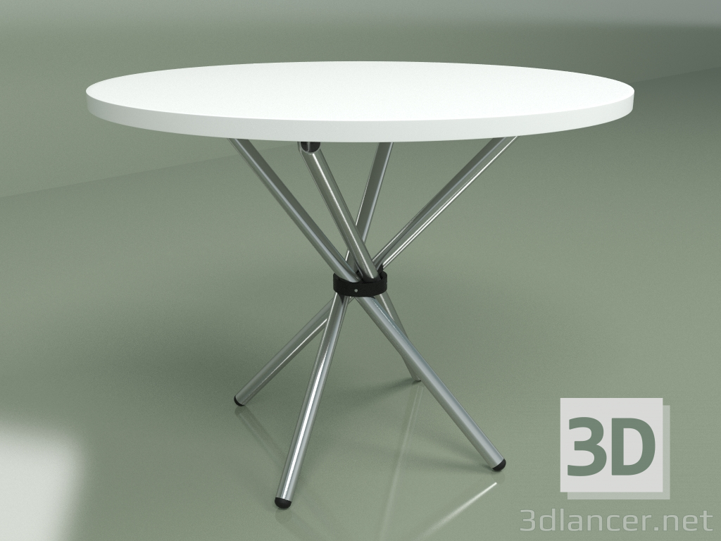 3d model Dining table Bouquet diameter 100 (white) - preview