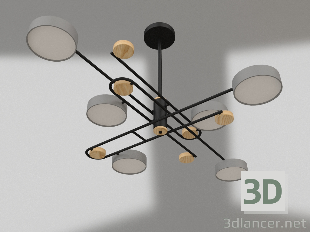 3d model Chandelier Rapis gray (07648-6.16) - preview