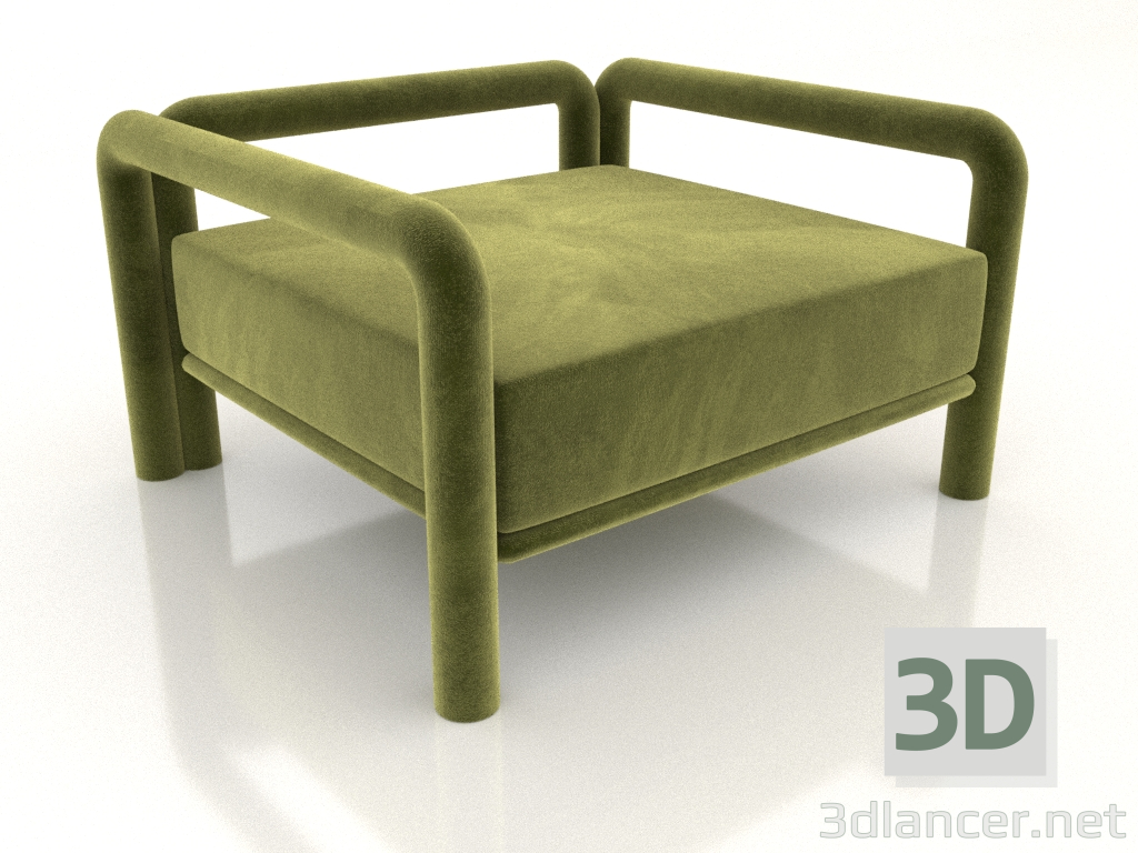 modello 3D Poltrona lounge vagante (3) - anteprima