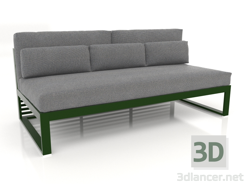 Modelo 3d Sofá modular, seção 4, encosto alto (verde garrafa) - preview