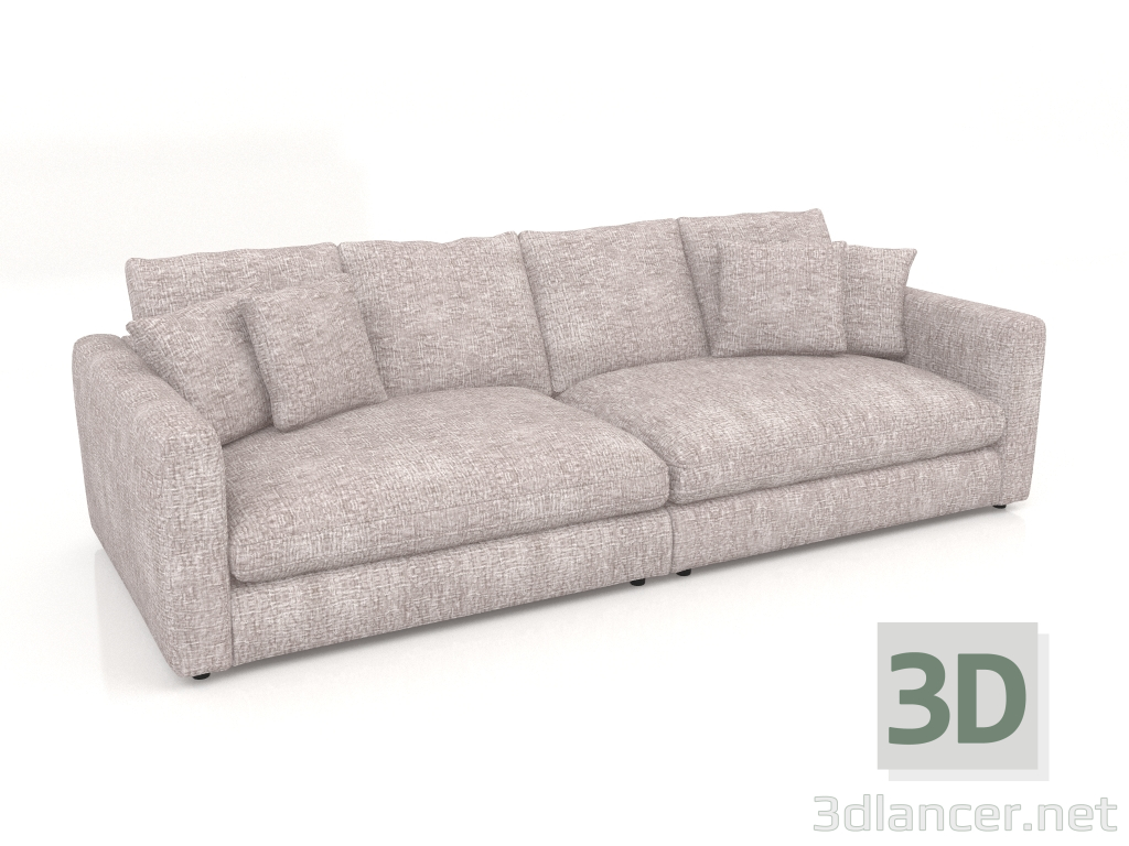 3d model Sofá 3 plazas Sense (Gris Claro Soft) - vista previa