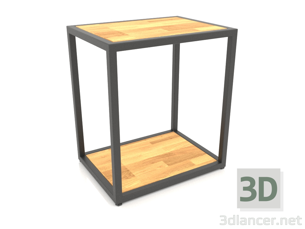 3d model Two-level rectangular coffee table (WOOD, 40X30X44) - preview