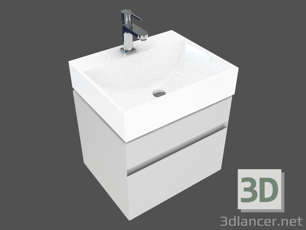 3d model Washbasin with cabinet Quattro (89353) - preview