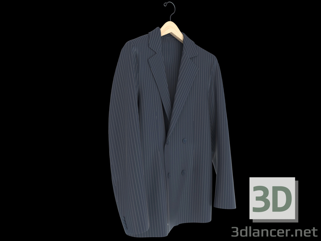 3d Men's classic jacket model buy - render