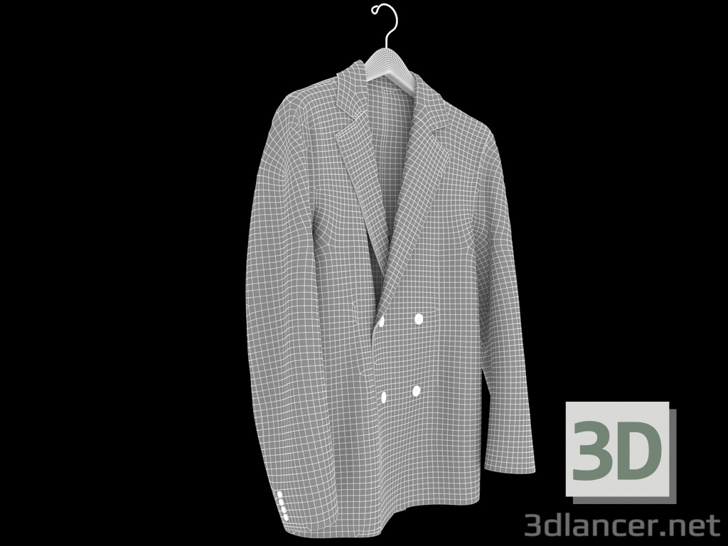 Chaqueta clásica de hombre 3D modelo Compro - render