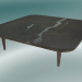 3d model Coffee table Fly (SC11, 120x120 N 32cm, Smoked oiled oak base with honed Pietra di Fossena marble ta - preview