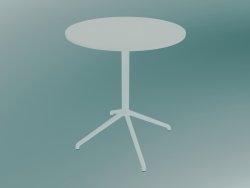 Cafe table Still (Ø65, H 73 cm, Bianco)