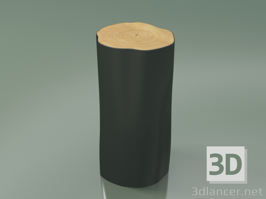 3d model Tronco de sección de haya (M, negro brillante) - vista previa