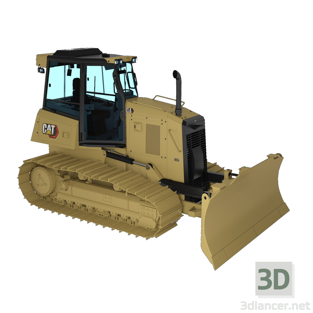 modèle 3D de Bulldozer Caterpillar LGP D4 acheter - rendu