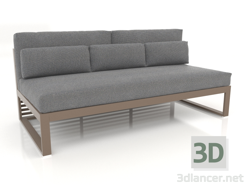 3d model Sofá modular, sección 4, respaldo alto (Bronce) - vista previa