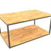 3d model Two-level rectangular coffee table (WOOD FLOOR, 100X60X50) - preview