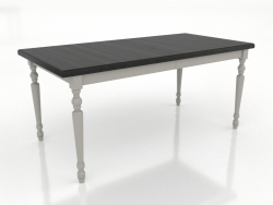 Table à manger 1600x800 mm (pliée, RAL 7044, noir RAL 9005)