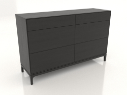 दराजों वाली छाती FARGO 1500x450x950 मिमी (काला ओक)