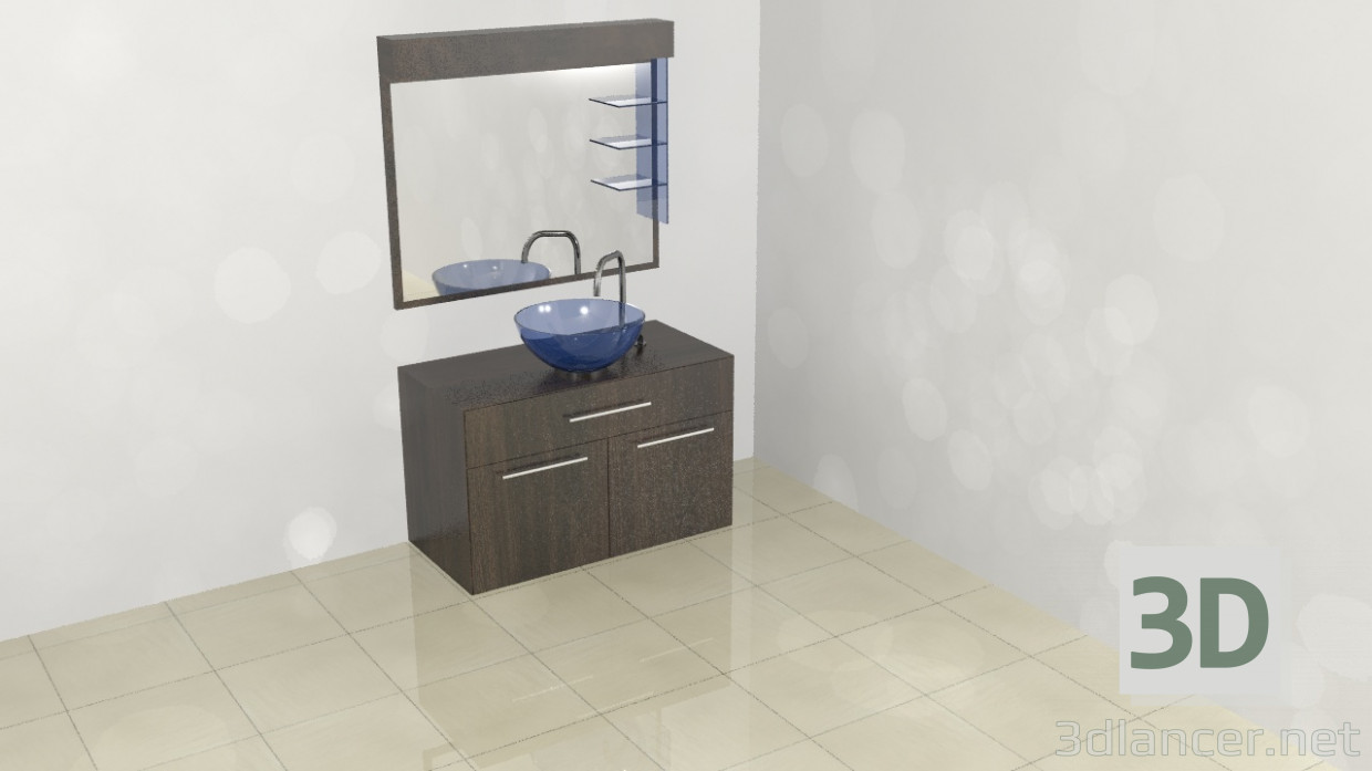 modèle 3D lavabo - preview