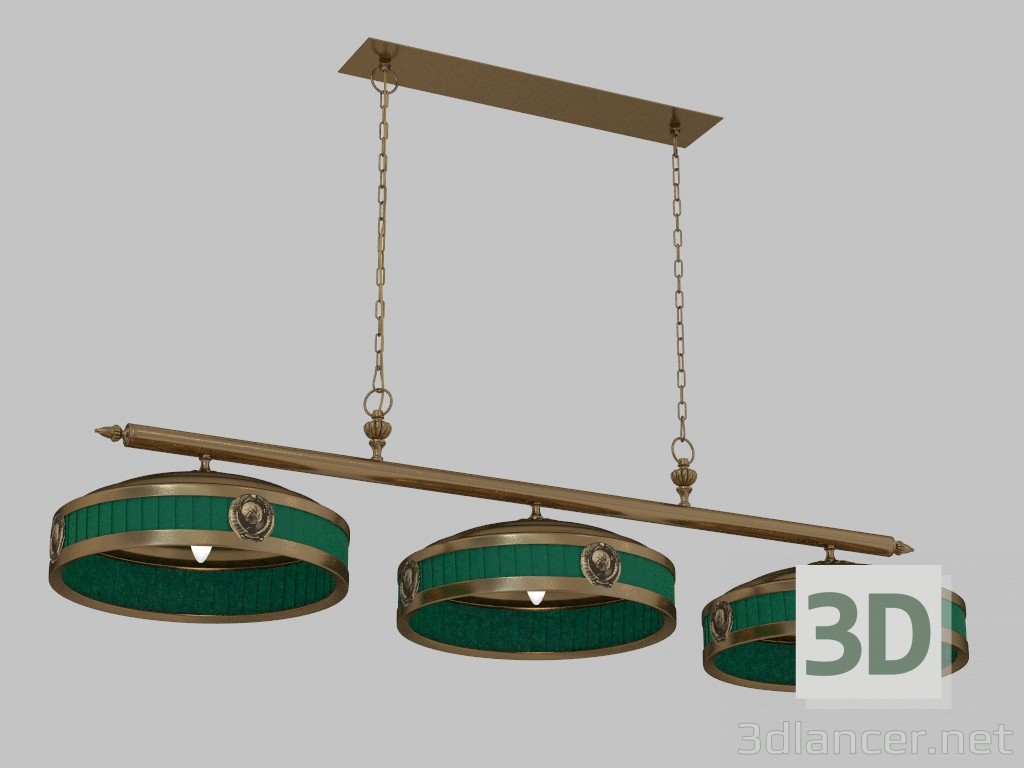 modello 3D Lampadario Cremlino (1274-3P) - anteprima