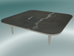 Стол кофейный Fly (SC11, 120х120 Н 32cm, White oiled oak base with honed Pietra di Fossena marble ta