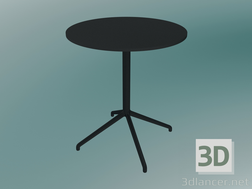 3D Modell Kaffeetisch Still (Ø65, H 73 cm, Schwarz) - Vorschau