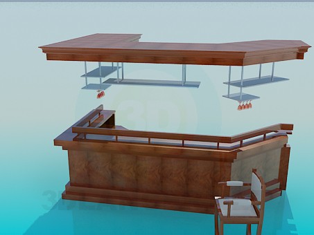 3D modeli Bar - önizleme