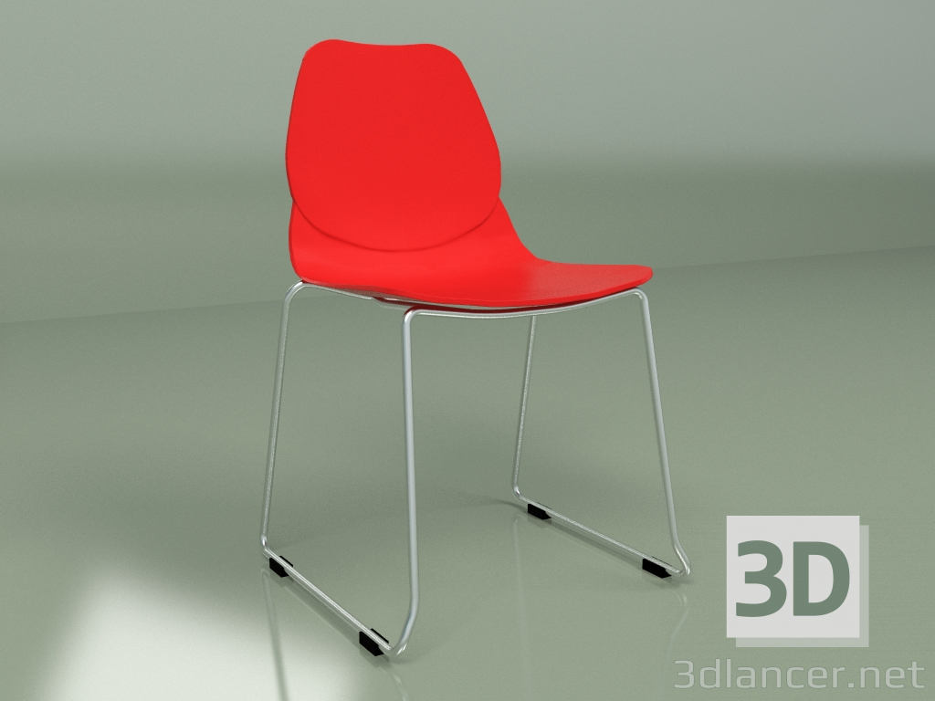 Modelo 3d Cadeira leve (vermelha) - preview