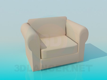 modèle 3D Fauteuil doux - preview