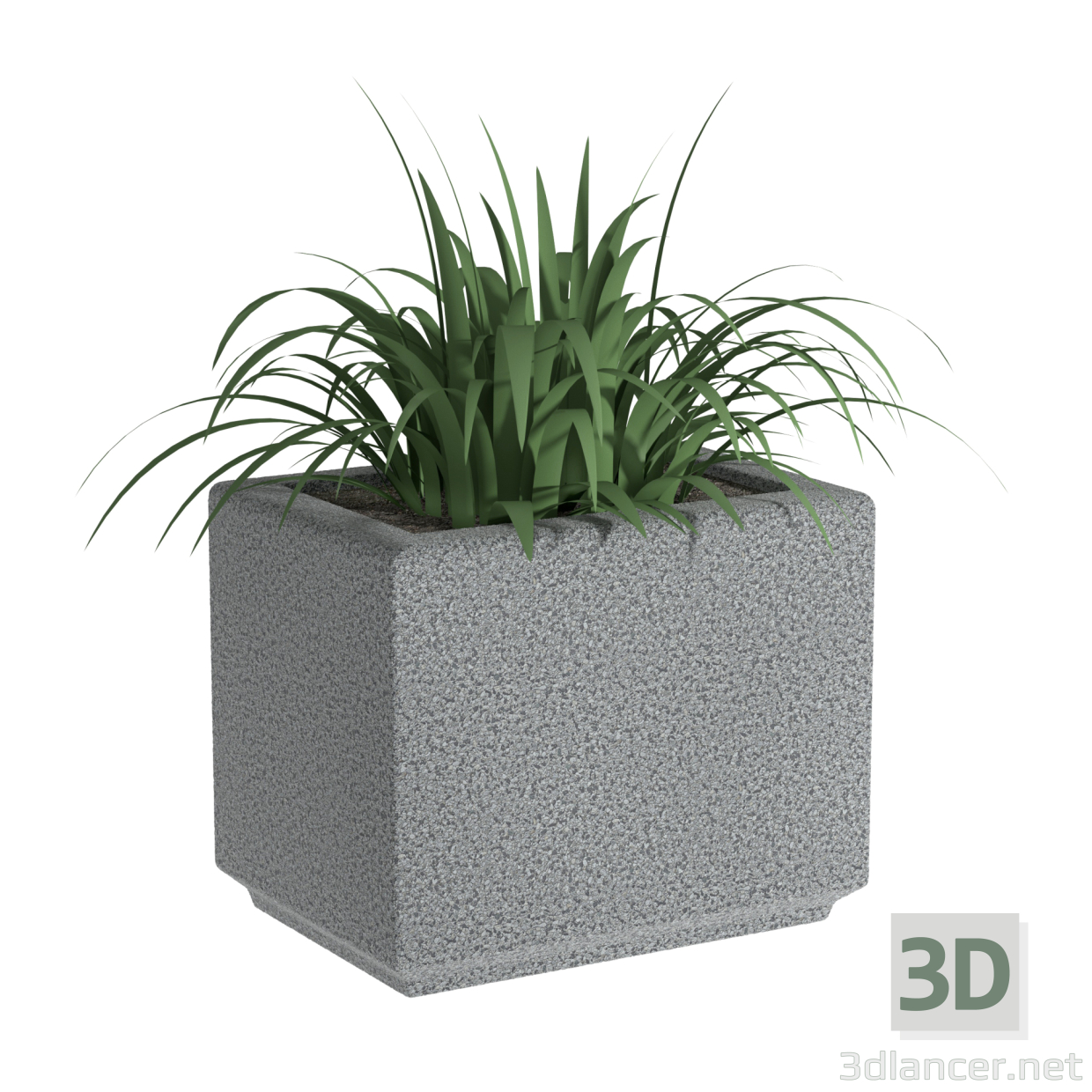 3d Flowerpot Largo 3 vacant model buy - render