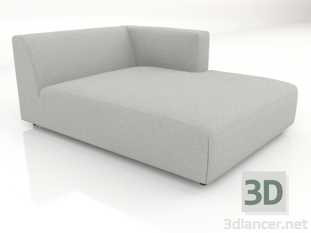 3d model Chaise longue (L) 103x165 con reposabrazos a la derecha - vista previa