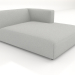 3d model Chaise longue (L) 103x165 con reposabrazos a la derecha - vista previa